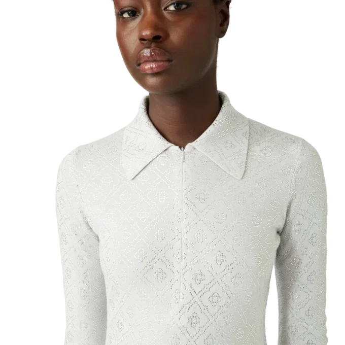 Crystal Monogram gebreide bodysuit Crystal Monogram gebreide bodysuit