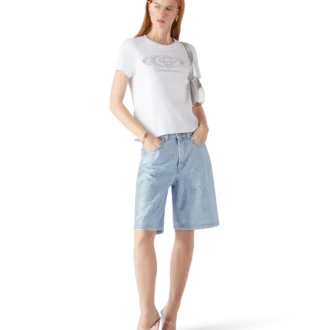Crystal Warped Logo getailleerd Short met korte mouwen