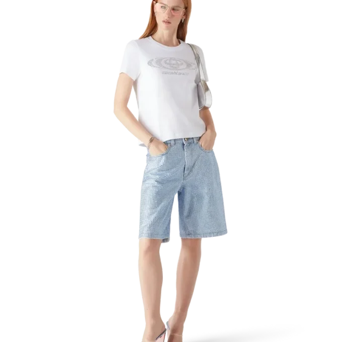 Crystal Warped Logo getailleerd Short met korte mouwen Crystal Warped Logo getailleerd Short met korte mouwen