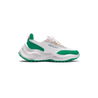 Dames Atlantis sneaker in wit en tennisgroen