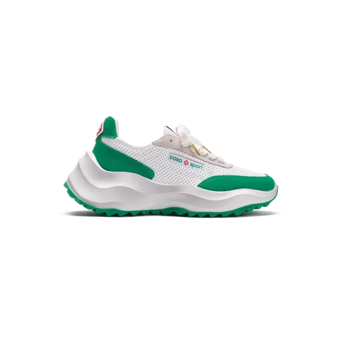 Dames Atlantis sneaker in wit en tennisgroen Dames Atlantis sneaker in wit en tennisgroen