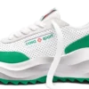 Dames Atlantis sneaker in wit en tennisgroen Dames Atlantis sneaker in wit en tennisgroen