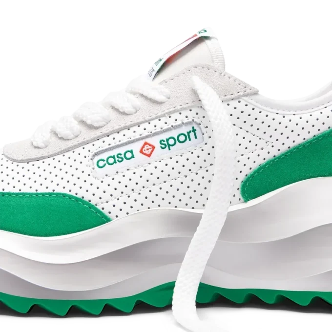 Dames Atlantis sneaker in wit en tennisgroen Dames Atlantis sneaker in wit en tennisgroen