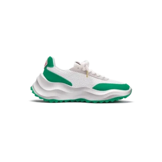 Dames Atlantis sneaker in wit en tennisgroen