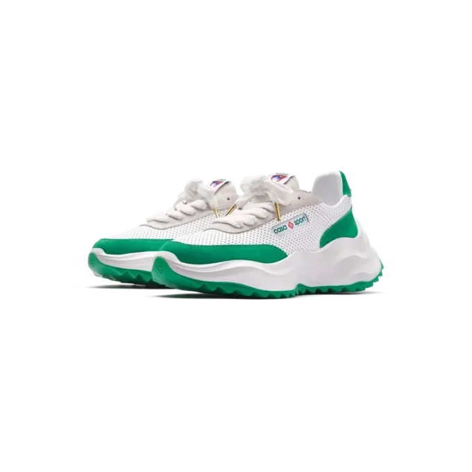 Dames Atlantis sneaker in wit en tennisgroen Dames Atlantis sneaker in wit en tennisgroen