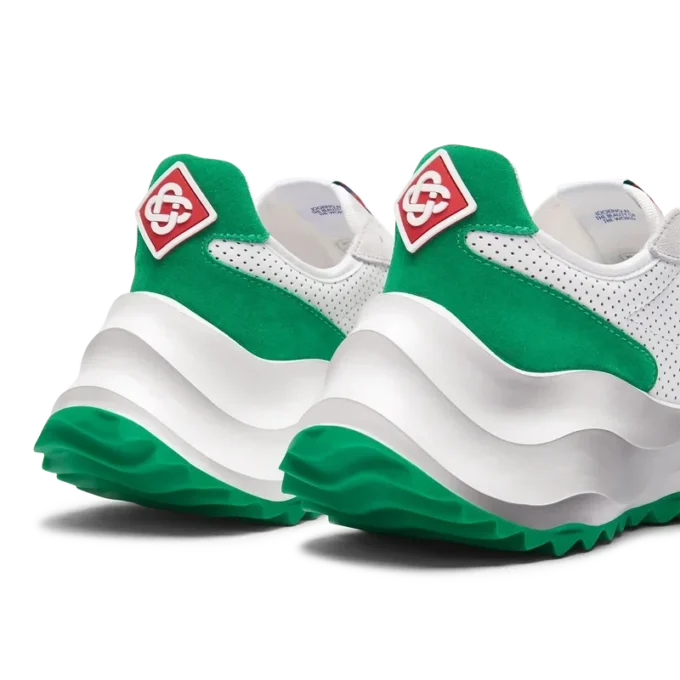 Dames Atlantis sneaker in wit en tennisgroen Dames Atlantis sneaker in wit en tennisgroen