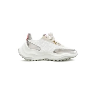 Dames Atlantis witte & chromen sneaker