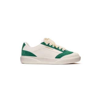 Del Mar witte en groene sneaker voor heren
