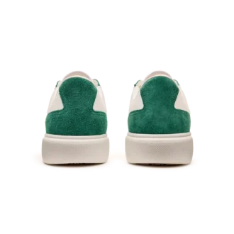 Del Mar witte en groene sneaker voor heren