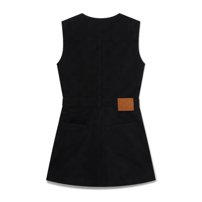 Denim Monogram-jurk met rits