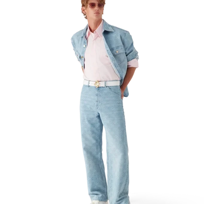 Denim Monogram Relaxed Fit Jeans Denim Monogram Relaxed Fit Jeans