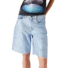 Denimshort met kristallen versiering