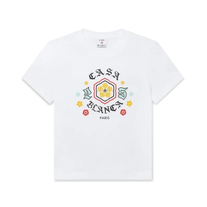Emblem getailleerd T-shirt met korte mouwen Emblem getailleerd T-shirt met korte mouwen