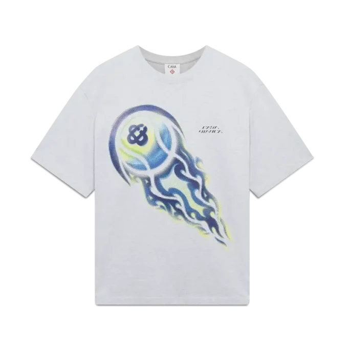 Flaming Tennis Ball Oversized Short Sleeve T-shirt