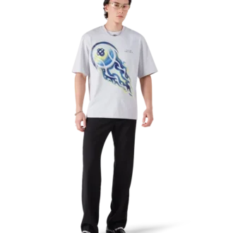 Flaming Tennis Ball Oversized Short Sleeve T-shirt