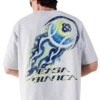 Flaming Tennis Ball Oversized Short Sleeve T-shirt