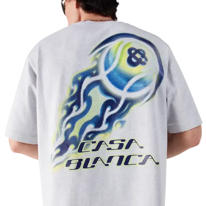 Flaming Tennis Ball Oversized Short Sleeve T-shirt