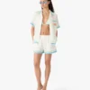 Floral Cc Smile Monogram Jacquard zijden Shorts Floral Cc Smile Monogram Jacquard zijden Shorts