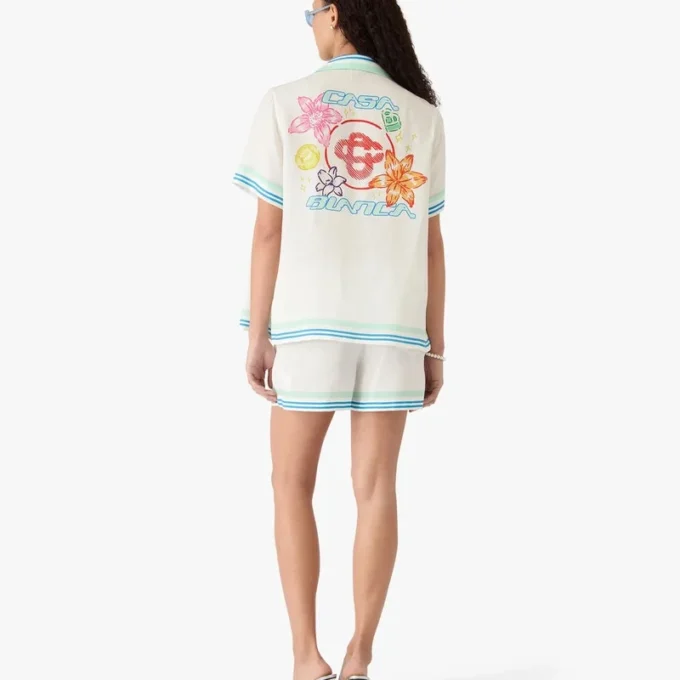 Floral Cc Smile Monogram Jacquard zijden Shorts Floral Cc Smile Monogram Jacquard zijden Shorts