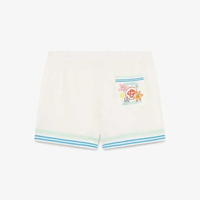 Floral Cc Smile Monogram Jacquard zijden Shorts Floral Cc Smile Monogram Jacquard zijden Shorts