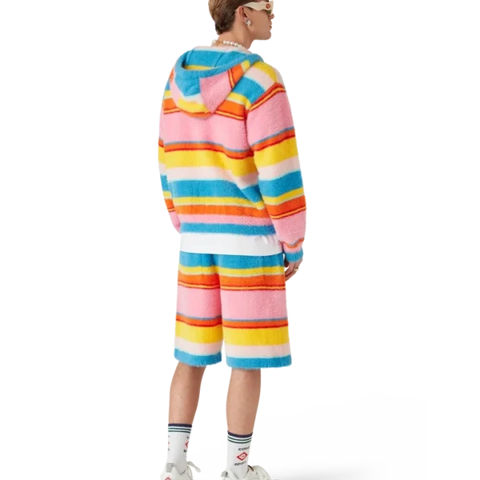 Fluffy gestreepte oversized Shorts Fluffy gestreepte oversized Shorts