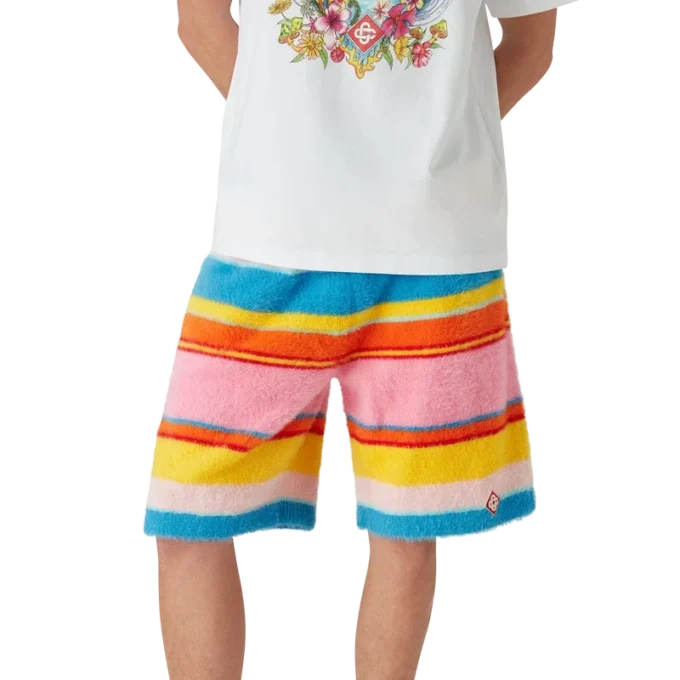 Fluffy gestreepte oversized Shorts Fluffy gestreepte oversized Shorts