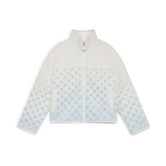 Geborduurd fleece jack met monogram in kleurverloop