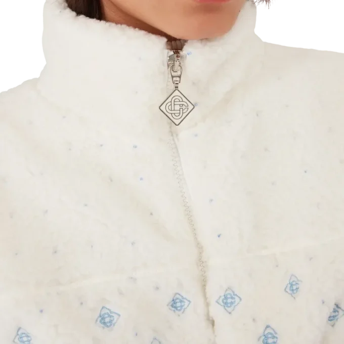 Geborduurd fleece jack met monogram in kleurverloop Geborduurd fleece jack met monogram in kleurverloop