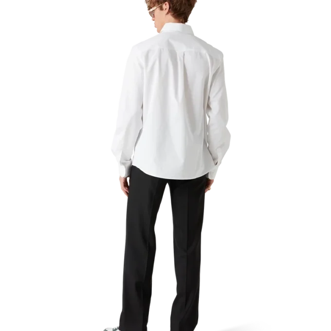 Geborduurd oranje Oxford-overhemd Geborduurd oranje Oxford-overhemd