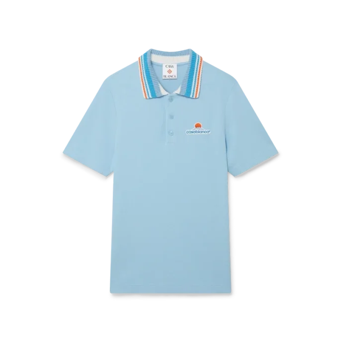 Gebreid piqué shortshirt met korte mouwen Gebreid piqué shortshirt met korte mouwen