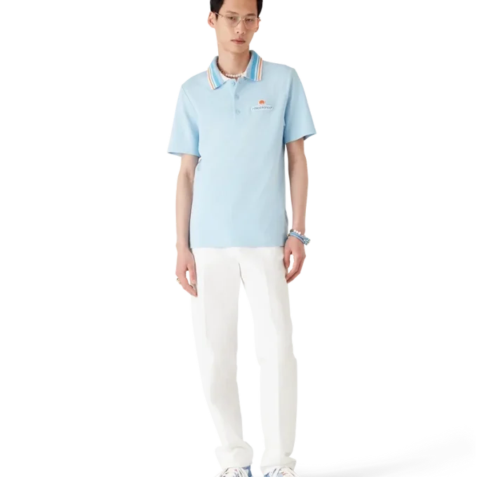 Gebreid piqué shortshirt met korte mouwen Gebreid piqué shortshirt met korte mouwen
