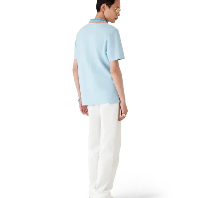 Gebreid piqué shortshirt met korte mouwen Gebreid piqué shortshirt met korte mouwen