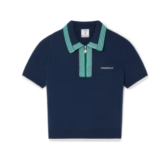 Gebreid tennispoloshirt