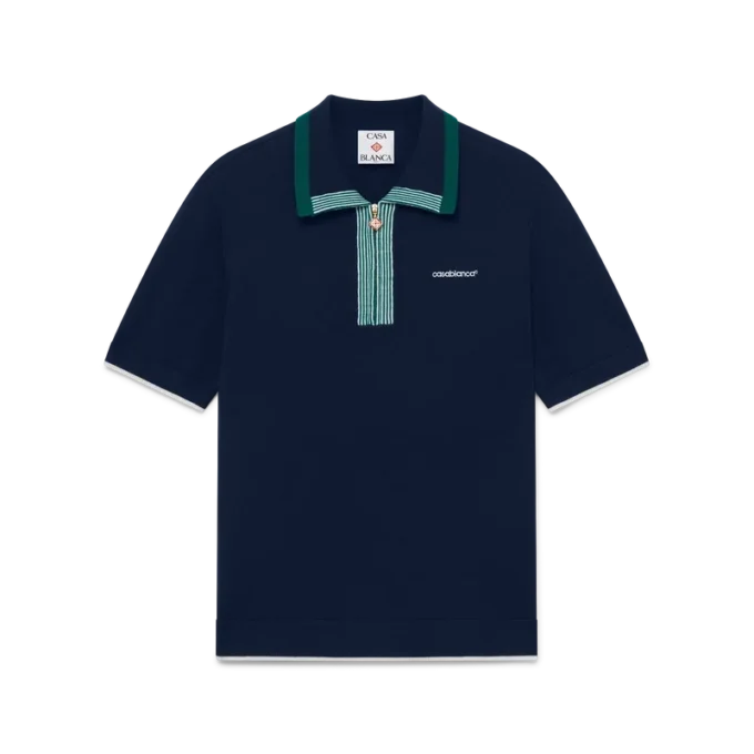 Gebreid tennispoloshirt