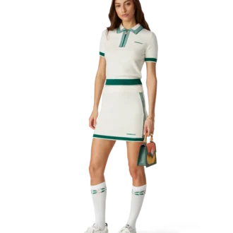 Gebreid tennispoloshirt