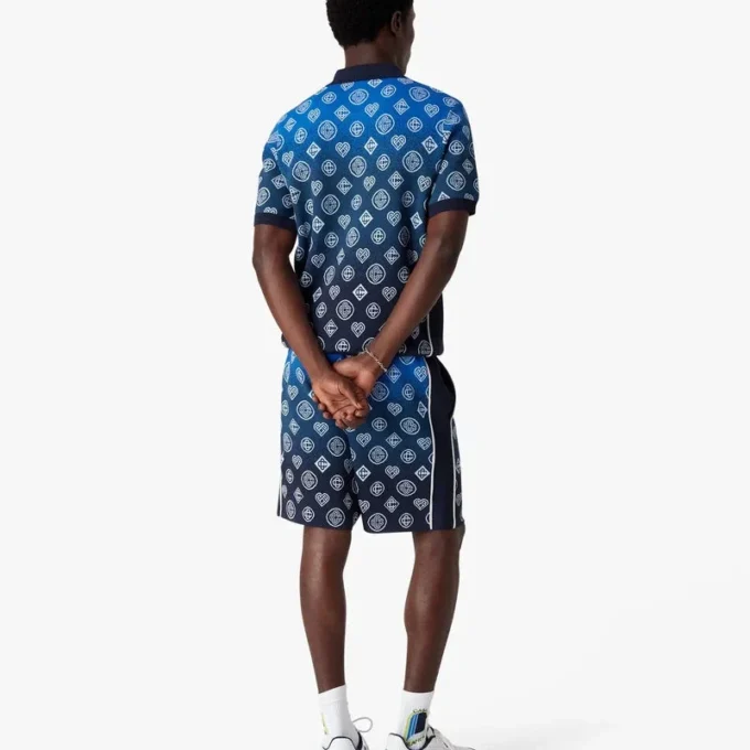 Gebreide Shorts met monogram in kleurverloop Gebreide Shorts met monogram in kleurverloop