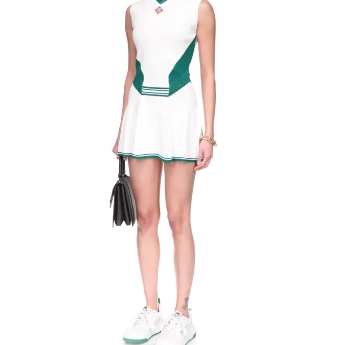 Gedrapeerde tennisjurk