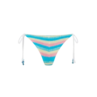 Gestreepte badstof bikinibroek Gestreepte badstof bikinibroek