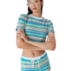Gestreepte badstof top Gestreepte badstof top