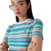 Gestreepte badstof top Gestreepte badstof top