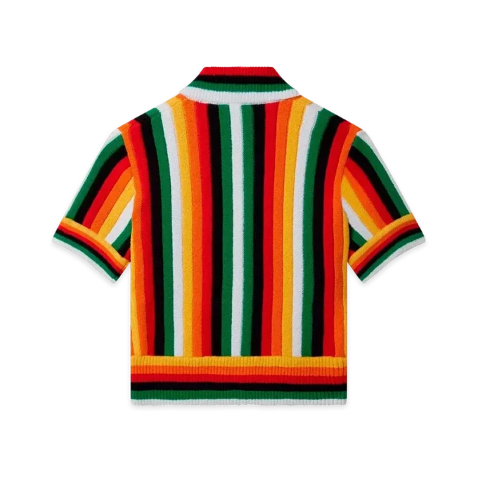 Gestreepte badstof top Gestreepte badstof top