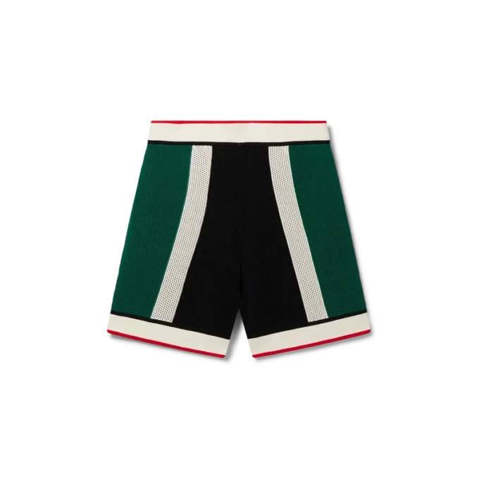Gestreepte mesh-Shorts Gestreepte mesh-Shorts