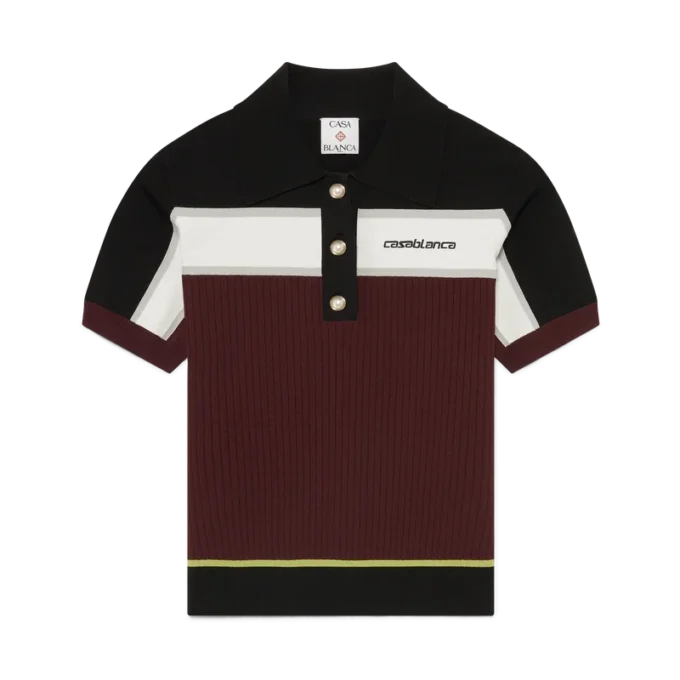 Gestrept poloshirt met korte mouwen Gestrept poloshirt met korte mouwen