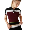 Gestrept poloshirt met korte mouwen Gestrept poloshirt met korte mouwen