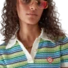 Gestrept poloshirt met korte mouwen Gestrept poloshirt met korte mouwen