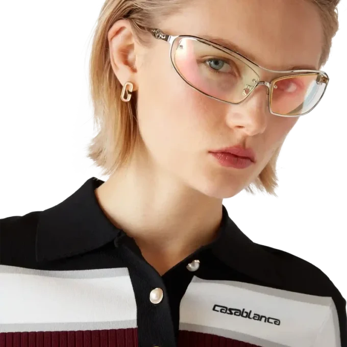 Gestrept poloshirt met korte mouwen Gestrept poloshirt met korte mouwen