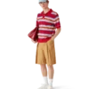 Gestreptes oversized Poloshirt