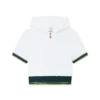 Getextureerde velours cropped tennishoodie Getextureerde velours cropped tennishoodie