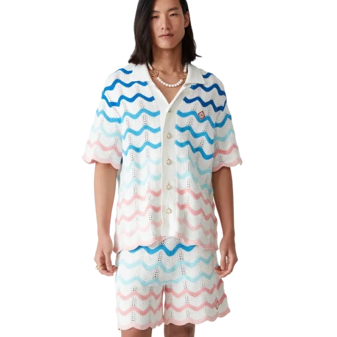 Gradient Wave gehaakt overhemd