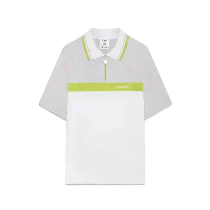 Grijs poloshirt met korte mouwen Grijs poloshirt met korte mouwen